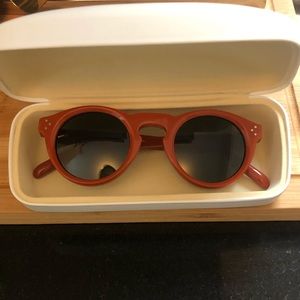 Celine round terracotta orange / brown sunglasses